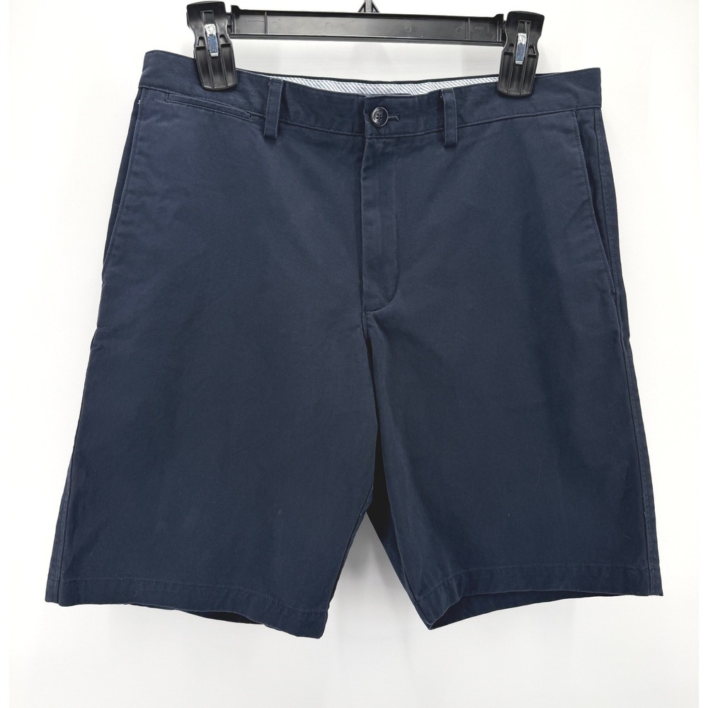 Banana Republic Chino Shorts Navy Blue Preppy Casual Mens 36 Cotton Flat Front